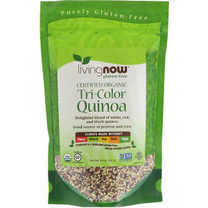 3 PACK of NOW Foods Livingnow Organic Tri Color Quinoa -- 14 oz