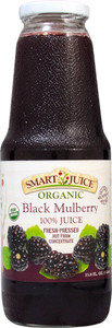 3 PACK of Smart Juice Organic 100% Juice Black Mulberry -- 33.8 fl oz