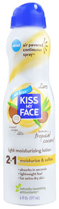 Kiss My Face, Air Kiss Light Moisturizing Lotion Tropical Coconut - 6 fl oz