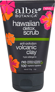 3 PACK of Alba Botanica Hawaiian Detox Scrub Volcanic Clay -- 4 oz