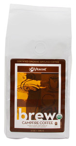 3 PACK of Vitaco Brew Campfire Coffee 100% Arabica Certified Organic Ground Coffee -- 12 oz (340 g)