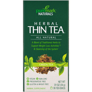 PureMark Naturals, Herbal Thin Tea, Green Tea , 30 Tea Bags, 1.9 oz (54 g)