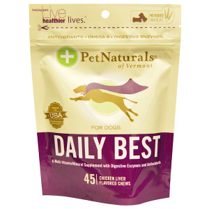 Pet Naturals of Vermont, Daily Best For Dogs, Chicken Liver Flavor, 45 Chews, 5.56 oz (157.5 g)
