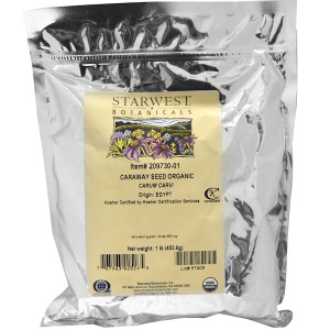 Starwest Botanicals, Organic Caraway Seed, 1 lb (453.6 g)