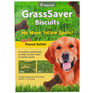 NaturVet, GrassSaver Biscuits, Tasty Peanut Butter, 46 Biscuits, 11.1 oz (315 g)