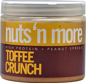 3 PACK of Nuts N More High Protein Peanut Spread Toffee Crunch -- 16 oz