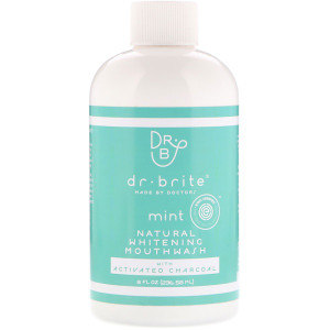 3 PACK of Dr. Brite Natural Whitening Mouthwash Mint -- 8 fl oz