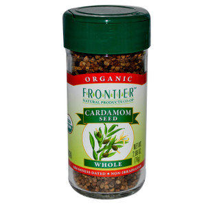 Frontier Natural Products, Organic Cardamom Seed, Whole, 2.68 oz (76 g)