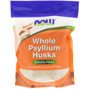 3 PACK of NOW Whole Psyllium Husks -- 16 oz