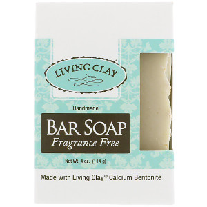 Living Clay, Handmade Bar Soap, Fragrance Free, 4 oz (114 g)