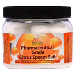 White Egret Personal Care, PharmaGrade, Citrus Epsom Salt, 16 oz