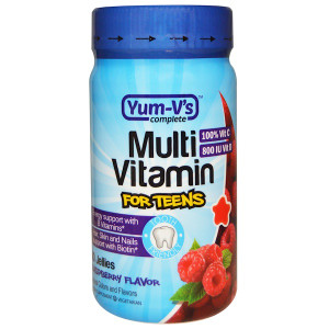 Yum-Vs, Multi Vitamin for Teens, Raspberry Flavor, 60 Jellies
