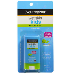 Neutrogena, Wet Skin Kids, Beach & Pool Stick Sunscreen, SPF  70+, 0.47 oz (13 g)