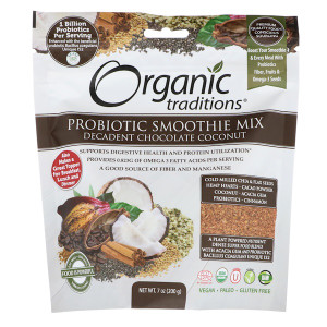 Organic Traditions Probiotic Smoothie Mix Chocolate Coconut -- 7 oz