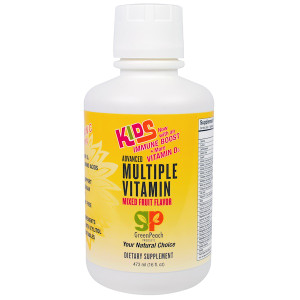 GreenPeach, Kids, Advanced Multiple Vitamin, Mixed Fruit Flavor, 16 fl oz (473 ml)