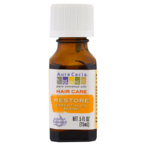 Aura Cacia, Hair Care, Essential Oil Blend, Restore, .5 fl oz (15 ml)