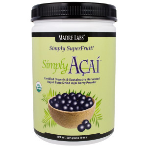 Madre Labs, Simply Acai Organic Powder, 8 oz (227 g)