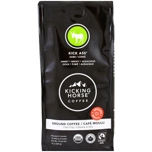 Kicking Horse Coffee Organic Kick Ass Dark Roast Ground -- 10 oz