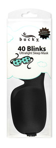 3 PACK of Bucky 40 Blinks Sleep Mask Solid Black -- 1 Mask