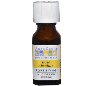 Aura Cacia, Pure Essential Oils, Rose Absolute, In Jojoba Oil, .5 fl oz (15 ml)