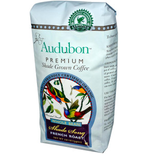 Audubon Premium Coffee, Organic Whole Bean Rainforest Blend, 12 oz (340 g) - 2 PACK