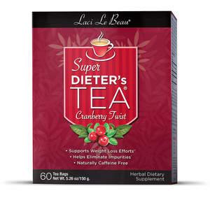 Laci Le Beau, Super Dieters Tea,  Cranberry Twist - 60 Tea Bags