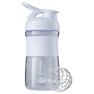 Blender Bottle, BlenderBottle, SportMixer Tritan Grip, White, 20 oz