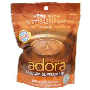 Adora Calcium Supplement Premium Milk Chocolate -- 500 mg - 30 Disks