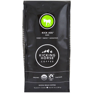 Kicking Horse, Kick Ass, Dark, Whole Bean Coffee, 10 oz (284g) (Discontinued Item)