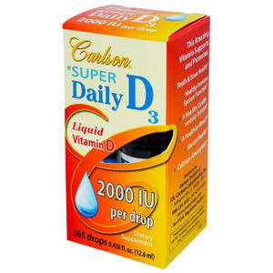 Carlson Labs, Super Daily D3, 2,000 IU, 0.35 fl oz (10.3 ml)