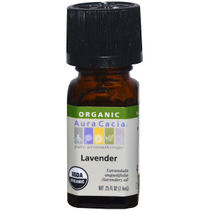 Aura Cacia, Pure Essential Oil, Organic Lavender, .25 fl oz (7.4 ml)