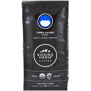 Kicking Horse Coffee Organic Medium Roast Whole Bean Three Sisters -- 10 oz