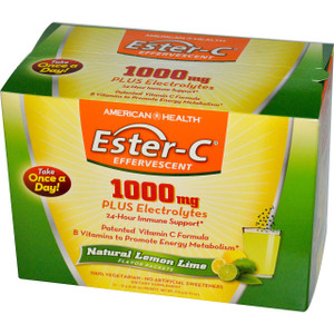 American Health Ester-C Effervescent Natural Lemon Lime -- 1000 mg - 21 Packets