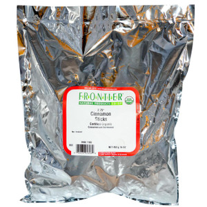 Frontier Natural Products, Certified Organic Cinnamon Sticks 2.75", 16 oz (453 g)