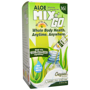 Lily of the Desert, Aloe Mix n Go, Natural Aloe Powdered Drink Mix, Original Flavor, 16 Packs, 0.18 oz (5 g) Each