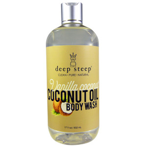 Deep Steep Coconut Oil Body Wash Vanilla Coconut -- 17 fl oz