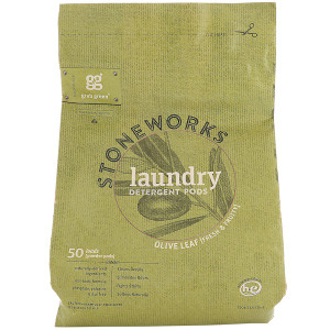 GrabGreen Stoneworks Laundry Detergent Pods Olive Leaf -- 50 Loads