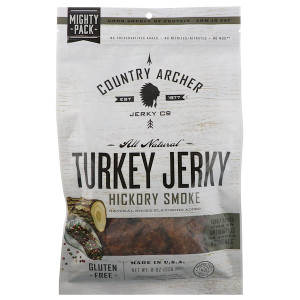 Country Archer Jerky, All Natural Turkey Jerky, Hickory Smoke, 8 oz (226.8 g)