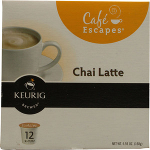 Green Mountain Coffee, Cafe Escapes Tea,  Chai Latte - 12 K-Cups