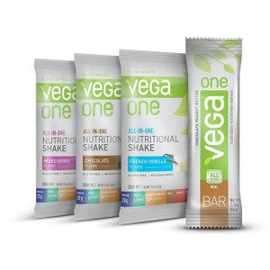 Vega, Vega One, All-In-One, Bar & Nutritional Shake Drink Mixes, 4 Pieces