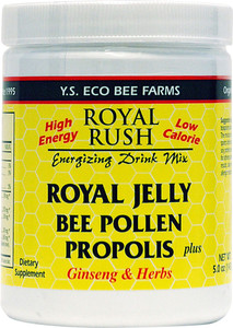 Y.S. Eco Bee Farms, Royal Rush Energizing Drink Mix, Royal Jelly, Bee Pollen, Propolis Plus Ginseng & Herbs, 5.0 oz (143 g)