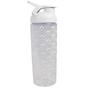 Blender Bottle, SportMixer, Signature Sleek, White, 28 oz