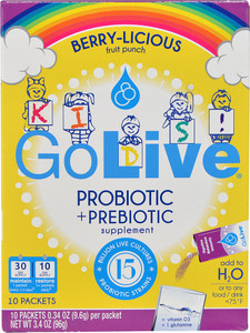 GoLive Kids! Probiotic plus Prebiotic Drink Mix Berrylicious -- 10 Packets
