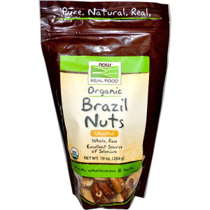 Now Foods, Real Food, Organic Brazil Nuts, Unsalted, 10 oz (284 g)