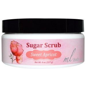 Madre Labs, Sugar Scrub, Sweet Apricot, Gentle Exfoliator with Argan & Marula Oils + Shea Butter, 7 oz. (198 g)