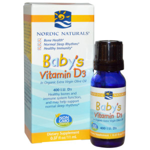 Nordic Naturals, Babys Vitamin D3, 400 I.U., 0.37 fl oz (11 ml)