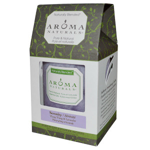 Aroma Naturals, Naturally Blended, Pillar Candle, Serenity, Ylang Ylang & Lavender, 3" x 3.5"