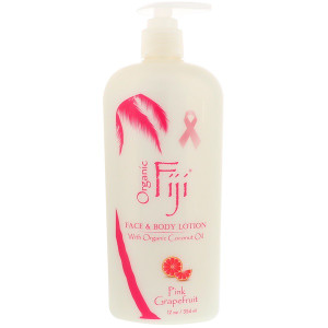 Organic Fiji, Face and Body Lotion with Organic Coconut Oil, Pink Grapefruit, 12 oz (354 ml)