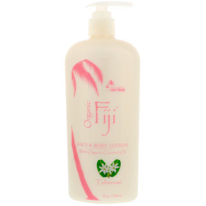 Organic Fiji, Face and Body Lotion, Infused with Raw Coconut Oil, Tuberose, 12 oz (354 ml)
