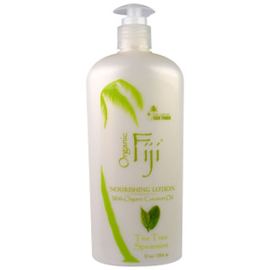 Organic Fiji, Face & Body Lotion, With Organic Coconut Oil, Tea Tree Spearmint, 12 oz (354 ml)